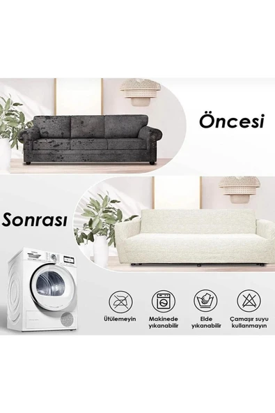 Home Geçirmeli Koltuk Örtü Seti 3+3+3 - 2