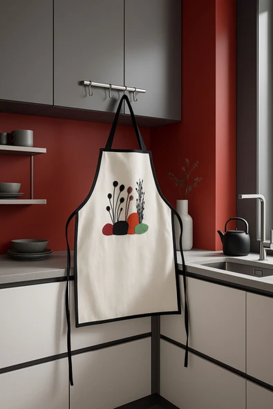 Home Punch İşlemeli Mutfak Önlüğü - 1