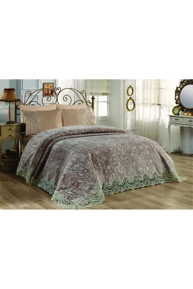 Home Çift Kişilik Dantelli Battaniye Seti