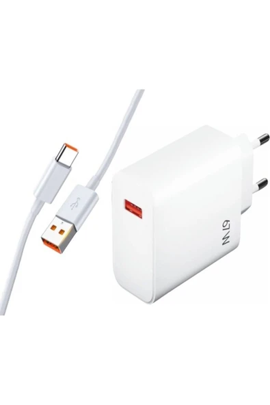 SPRANGE Redmi Note 10 Pro Max Uyumlu 67W Turbo Hızlı Şarj Kablo ve Adaptör