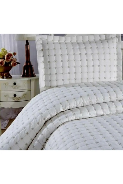 Home Kapitonelİ Nakışlı Yatak Örtüsü Takımı - 2