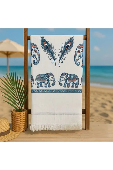 Home Müslin Peştamal Bohem Fil Desen