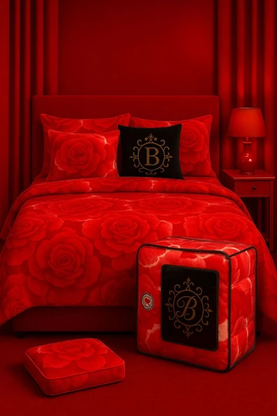 Home 6.5 Kilo Çift Kişilik Kırmızı Battaniye