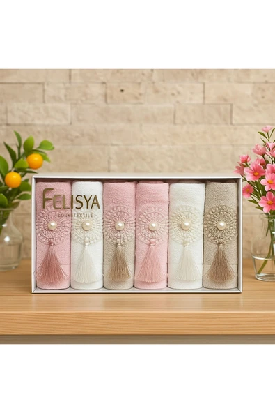 Home %100 Pamuklu 6'lı Mutfak Havlusu