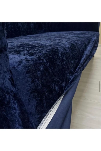 Home Kadife Geçirmeli Koltuk Örtü Seti 3+3 - 6