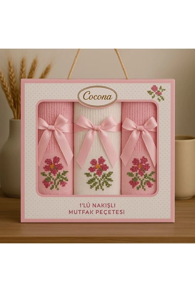 Home %100 Pamuklu 3lü Mutfak Peçetesi