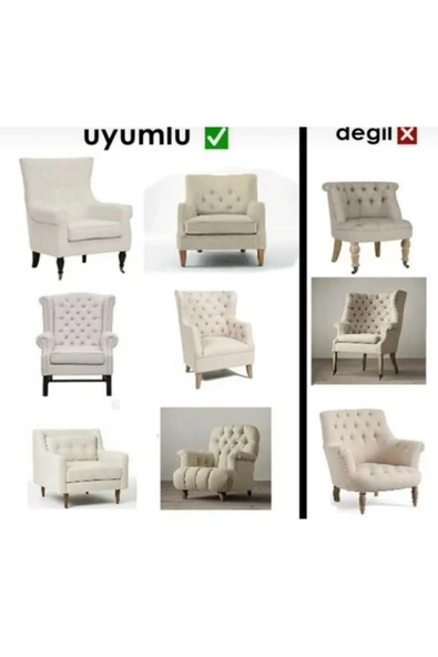 Home Desenli Geçirmeli Koltuk Örtü Seti 3+3+1+1 - 3