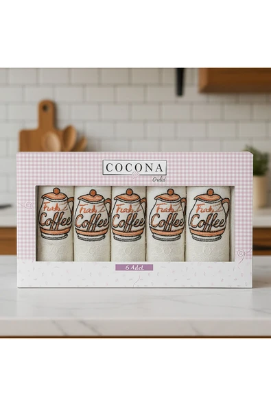 Home %100 Pamuklu 6'lı Mutfak Bezi