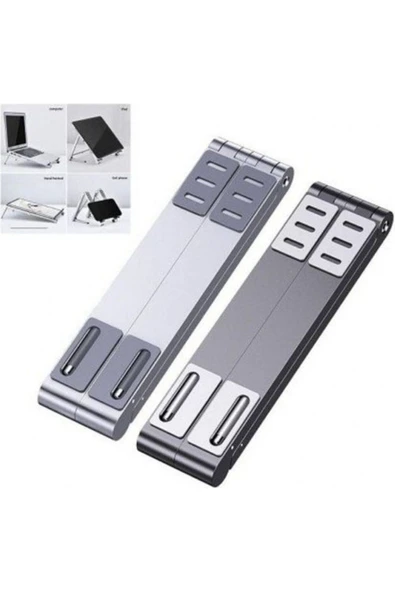 H11 Gökkuşağı BLT21 MacBook Air Uyumlu Alüminyum Katlanabilir Laptop Standı