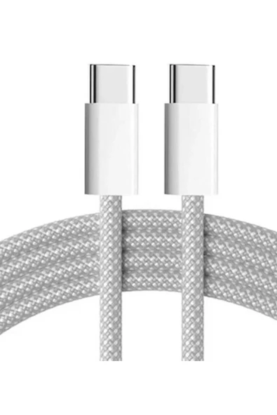 H11 Apple Iphone 15 Pro Max Uyumlu ( 15 Pro-15 Plus-15 ) Uyumlu Örgülü Şarj Data Kablosu Hızlı 1 Metre