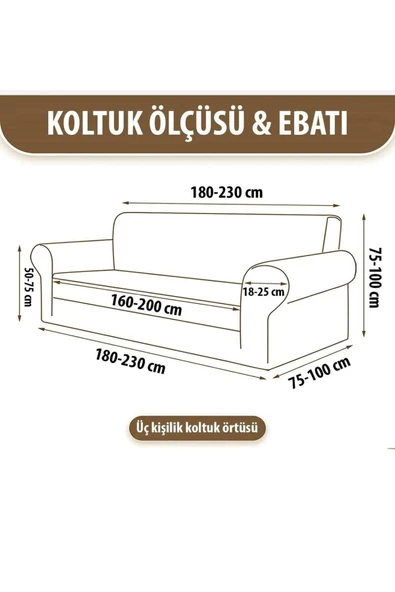 Home Geçirmeli Lastikli Koltuk Örtüsü Seti 3+3+1+1 - 2
