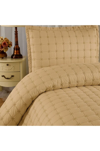 Home Kapitoneli Nakışlı Yatak Örtüsü Takımı - 2