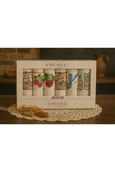 Home %100 Pamuklu 6'lı Mutfak Bezi