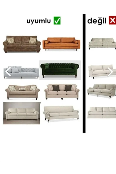 Home 3+2+1+1 Lastikli Geçirmeli Koltuk Örtüsü Seti - 2