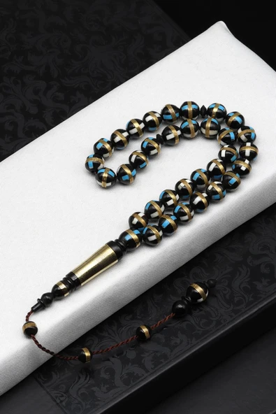 İşlemeli Kuka Ağacı Tesbih 7 mm Küre Kesim ürün görseli