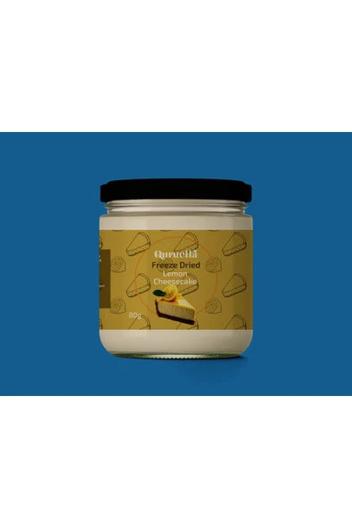 Quruella Freeze Dried Limonlu Cheesecake Dondurularak Kurutulmuş Cheesecake 80 gr,