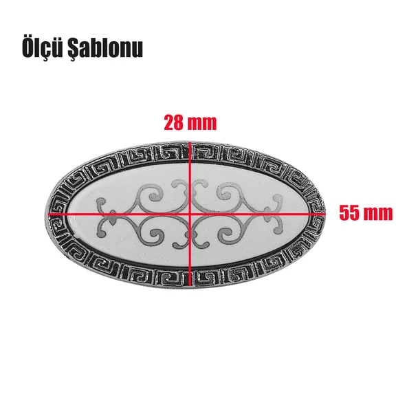 Seçil Düğme Kulp Çekmece Dolap Kapak Kulpu Kulbu Metal - 3