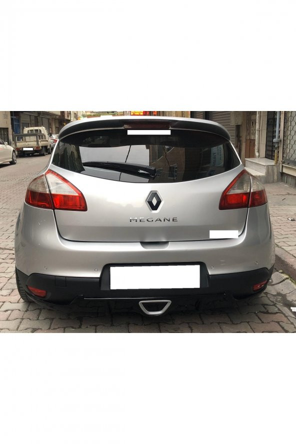 Renault Megane 3 RS Egzoz Görünümlü Arka Tampon Difüzörü (Plastik) Boyasız - 1