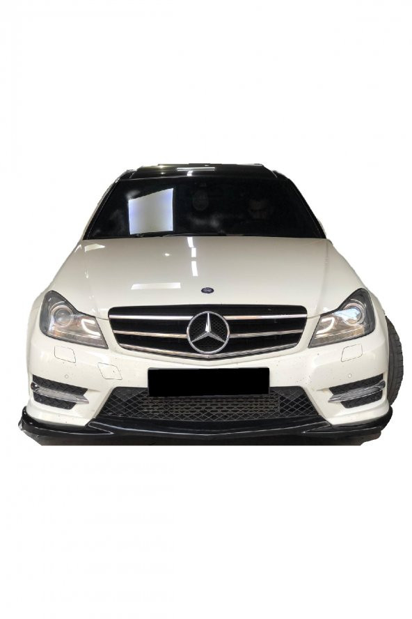 Mercedes W204 C180 Makyajlı Ön Tampon Eki (Plastik) Piano Black - 2