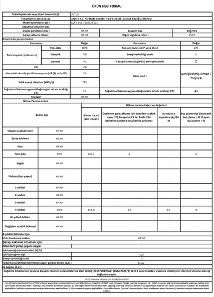 Altus Alk 464 E No-frost Buzdolabı - Resim 4
