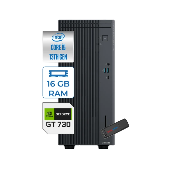 Asus Expertcenter P500MV Intel Core İ5-13420H 16GB Ddr5 2tb SSD WIN11HOME 4GB/GT730 Minitower Masaüstü Bilgisayar WD5136216512B0DH04+Zettausbbellek ürün görseli 1