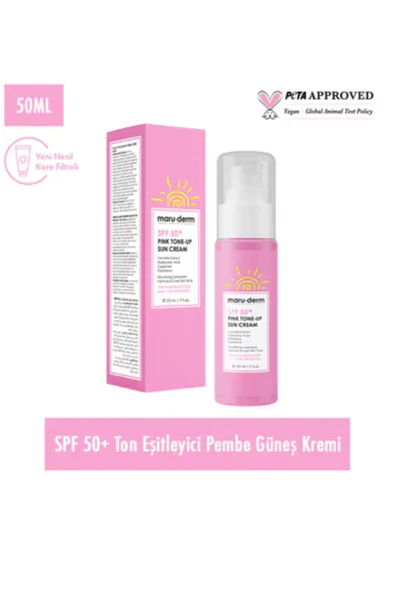 Maruderm Pembe Ton Eşitleyici Güneş Kremi SPF 50+ – Renkli Koruyucu Krem, 50 ml - 2