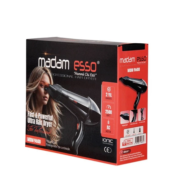 MADAMESSO Mdm-9600 Profesyonel Fön Makinesi & Saç Kurutma Makinesi - 6