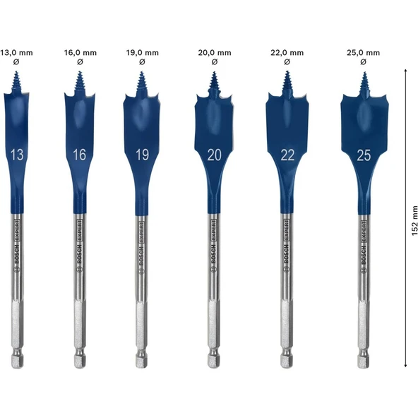 Bosch EXP Yaprak Matkap Ucu Seti 13-25 mm 6’lı - 2