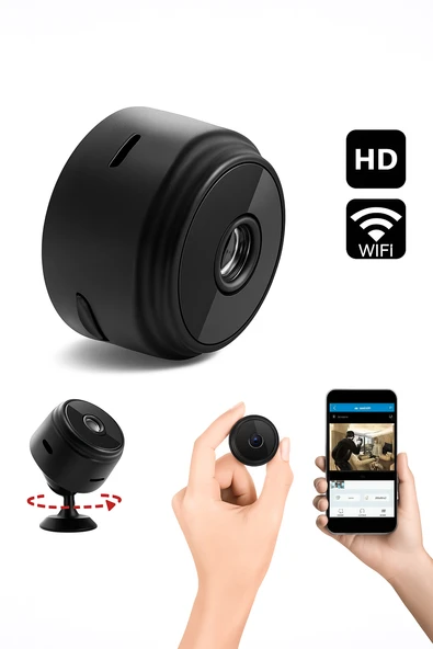 QASUL Mini Kamera WiFi Kamera 1080P Mikro Ses Kaydedici Kablosuz Küçük Boy Kamera - 2