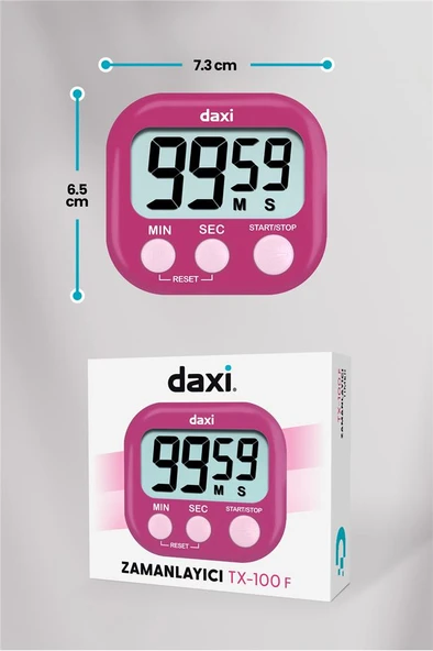 Daxi TX-100 Fuşya Kronometre - 6