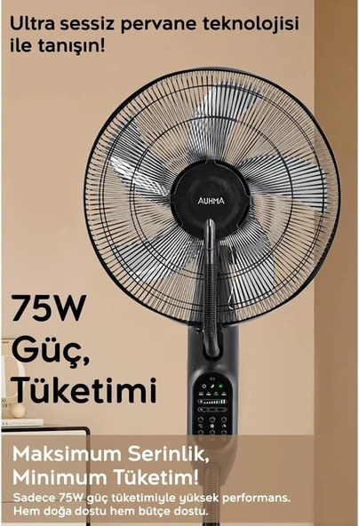 The Wlue Uzaktan Kumandalı Buzlu Vantilatör Buharlı 2.8 Litre Nemlendirici Fan Zaman Ayarlı Ultra Sessiz Tekerlekli - 7