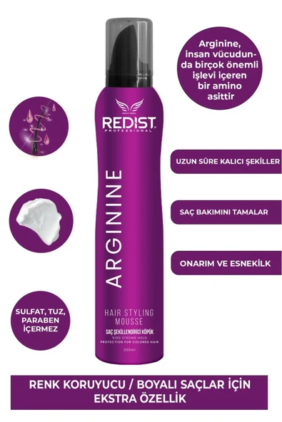 Redist Arginine Argan Saç Köpüğü 200 ml - 2