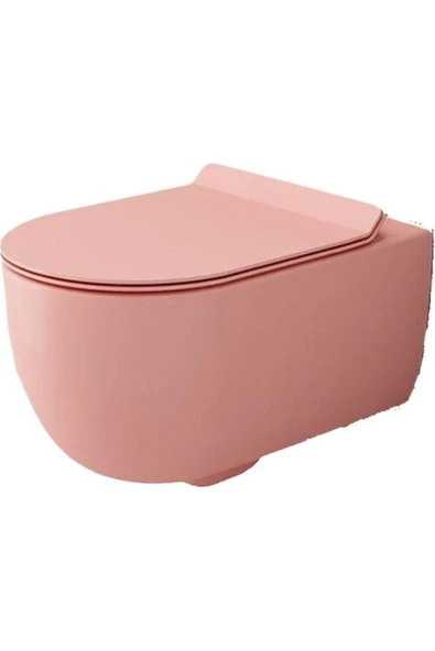 V-tondo Rimless Asma Klozet Kanalsız Kapak Hariç Mat Somon 1416-032-0128 ürün görseli 1