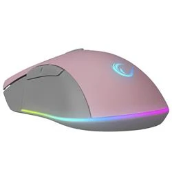 Rampage SMX-R21 COMPACT Usb Pembe-Gri RGB Işıklı+Macro 7200dpi - 1000hz Gaming Oyuncu Mouse - 4
