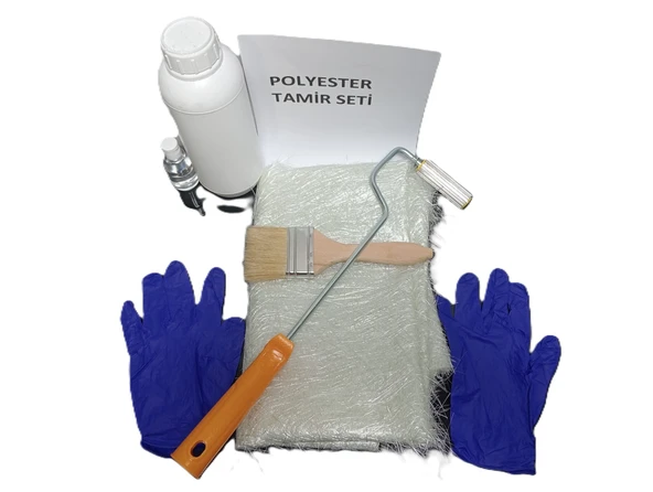 Polyester Tamir Fiber Reçine Tekne Tamiri Seti 1Kg - 2