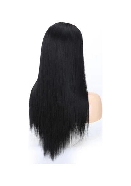 Cbtx Peruk Yarım Başlık Uzun Düz Saç U Şekilli Peruk Başlığı, Renk: 1.us-1b Siyah - 3