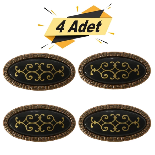 Seçil Düğme Eskitme Antik (4 ADET) Mobilya Mutfak Çekmece Dolap Dolabı Kapak Kulpu Kulbu Kulpları ürün görseli