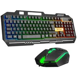 Hytech HKM-X86 QUIN Siyah Usb Gökkuşağı Zemin Aydınlatmalı Gaming Oyuncu Klavye + Mouse Set - 4