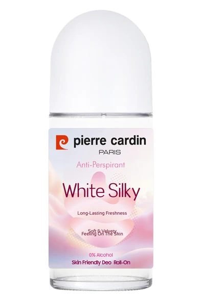 Pierre Cardin Roll-on Kadın Deodorant Ter Kokusu Önleyici Leke Bırakmayan 48 Saat Anti-perspirant Koruma-White Silky-Beyaz ipeksi-50 ml