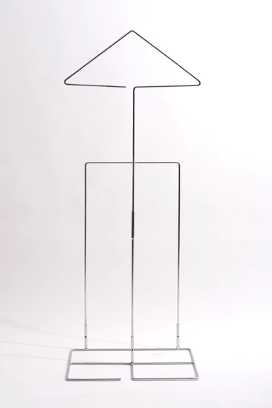 İkili Dilsiz Uşak Metal Portatif Elbise Askısı ürün görseli 1