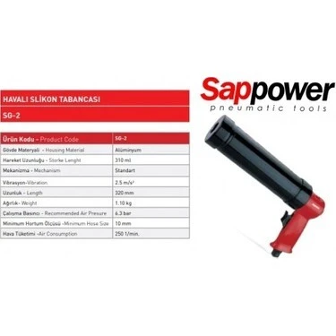 SAPPOWER SG-2 HAVALI MASTİK SİLİKON TABANCASI ürün görseli 1