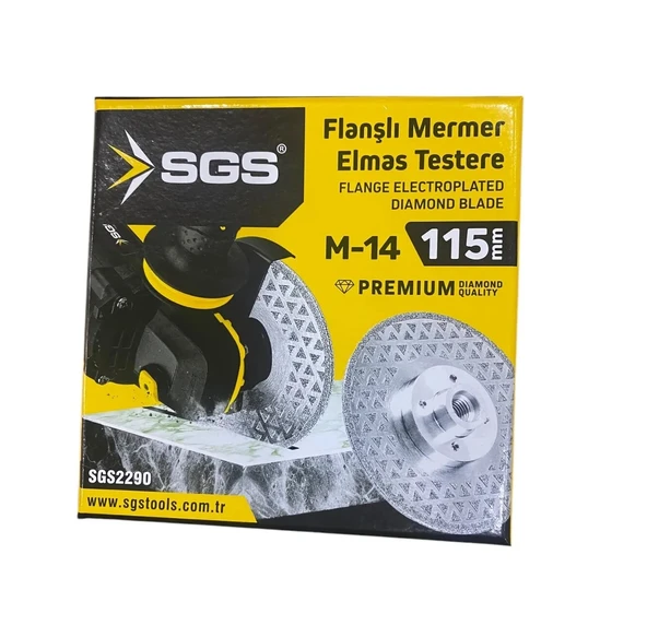SGS Flanşlı Mermer Elmas Testere M14 115 MM SGS2290 - 3