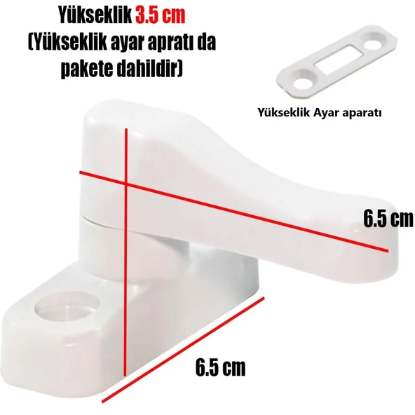 Pvc Basmalı Kapı Pencere Emniyet Kilidi Pimapen Ev Çocuk Bebek Güvenlik Kilidi 2 Adet - Resim 4