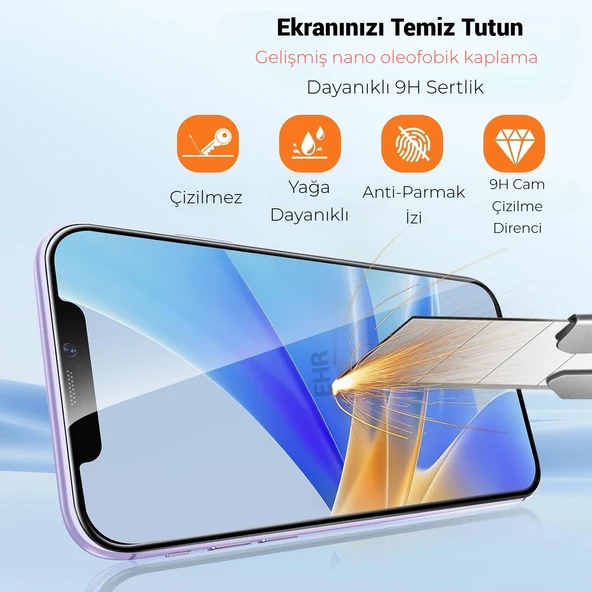 iPhone 16 Pro Otomatik Kolay Kurulum Aparatlı Toz Bırakmayan Full Kaplayan Ekran Koruyucu Cam(2 Adet) - 4