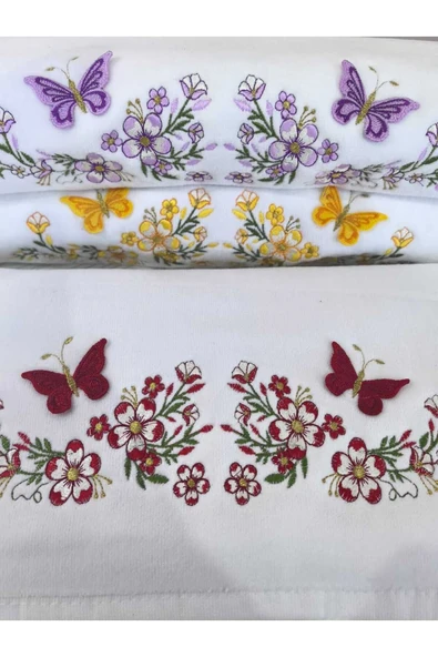 Peacock 3'lü Üç Boyutlu El & Yüz Havlusu 50 X 90 (2600GR) - 8