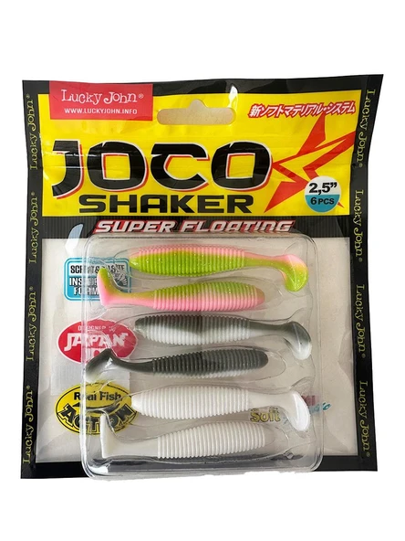 Lucky John Joco Shaker 2.5" 6.35cm 6 Adet (Mix 3 Farklı Renk) Silikon Yem ürün görseli