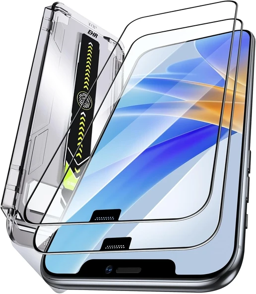 iPhone 16 Pro Otomatik Kolay Kurulum Aparatlı Toz Bırakmayan Full Kaplayan Ekran Koruyucu Cam(2 Adet)