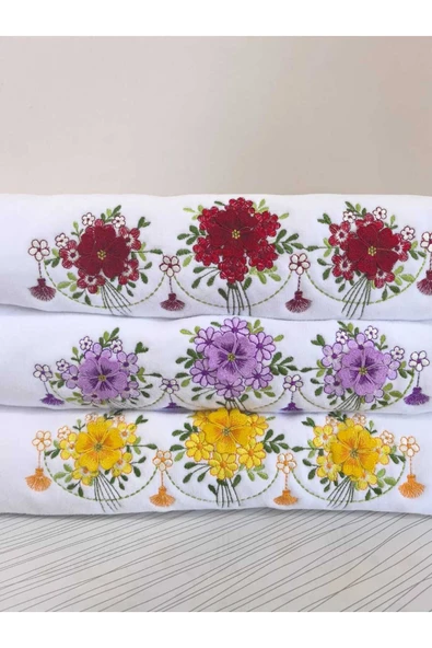 Peacock 3'lü Üç Boyutlu El & Yüz Havlusu 50 X 90 (2600GR) - 9