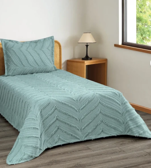 Merve 2 Parça Tek Kişilik Yatak Örtüsü - 8