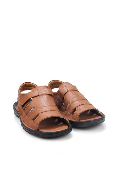 Pisagor Ps-33720 Erkek Ortopedik Deri Sandalet - 2